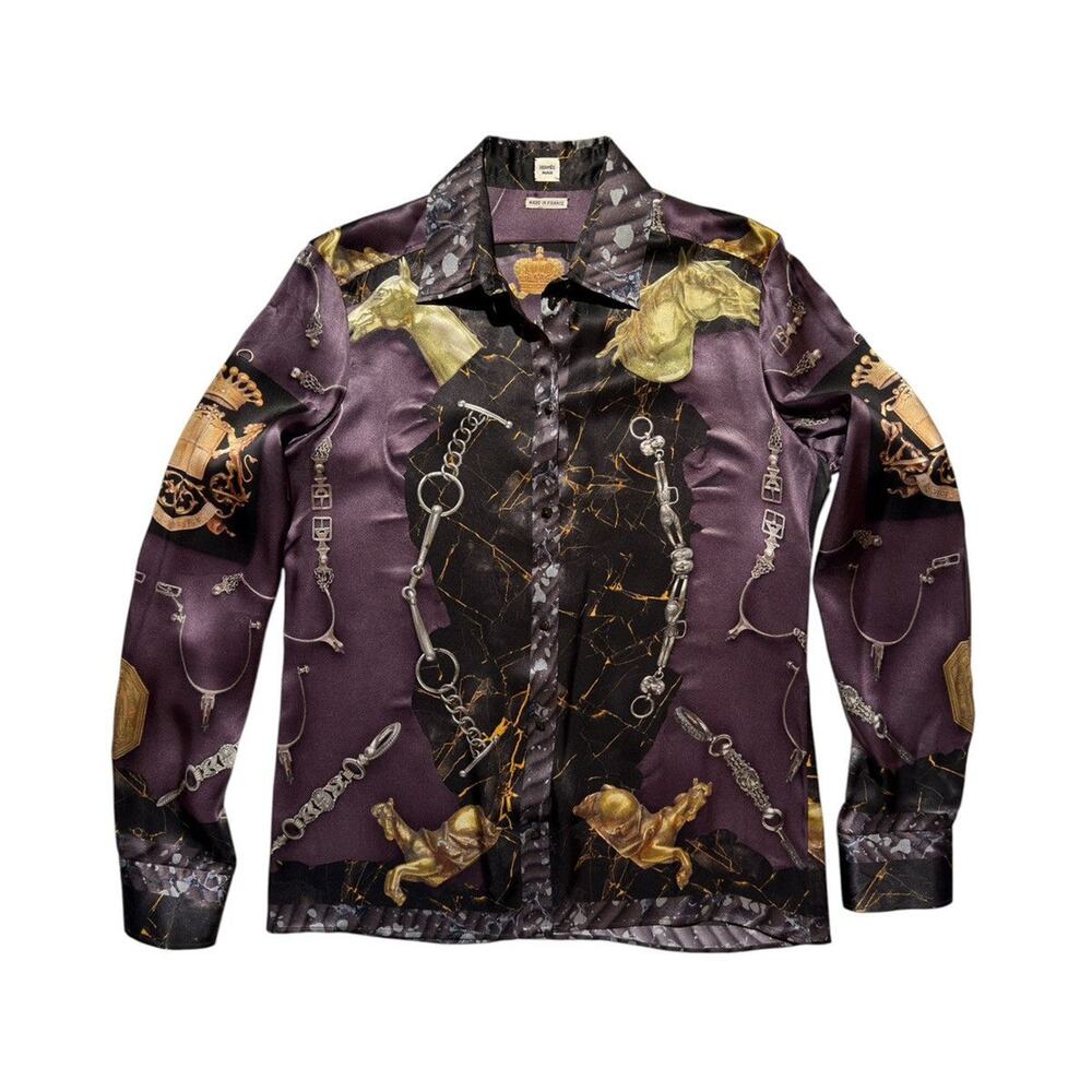 Margiela era baroque silk chain link shirt
